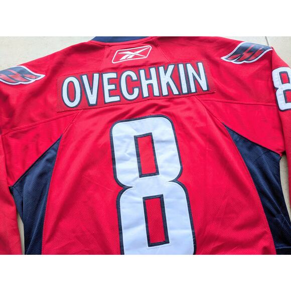OVECHKIN Washington Capitals 2000s RBK Edge 7187A authentic jersey 48 M red NHL - Picture 4 of 13